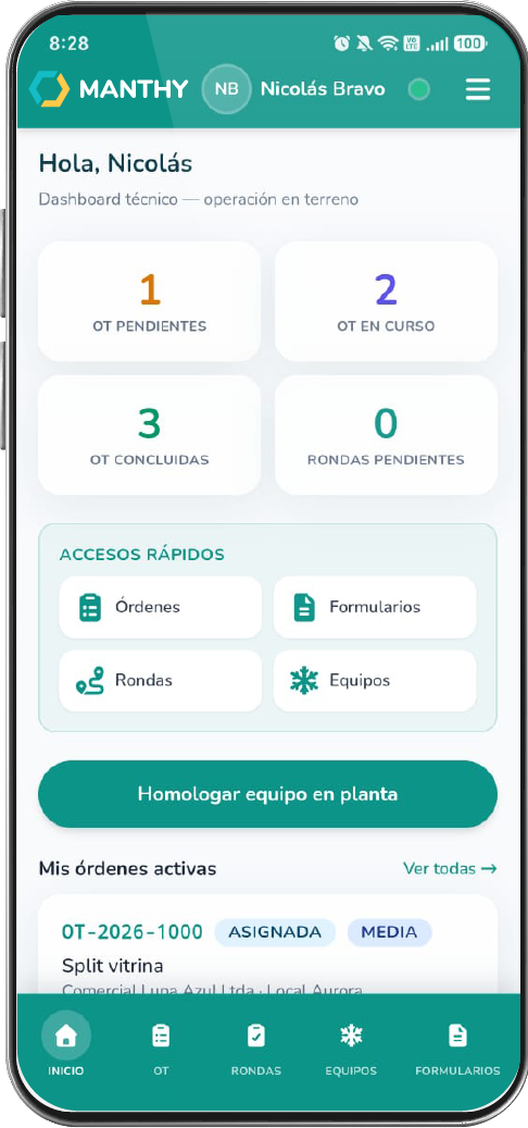 App MANTHY para técnicos en smartphones